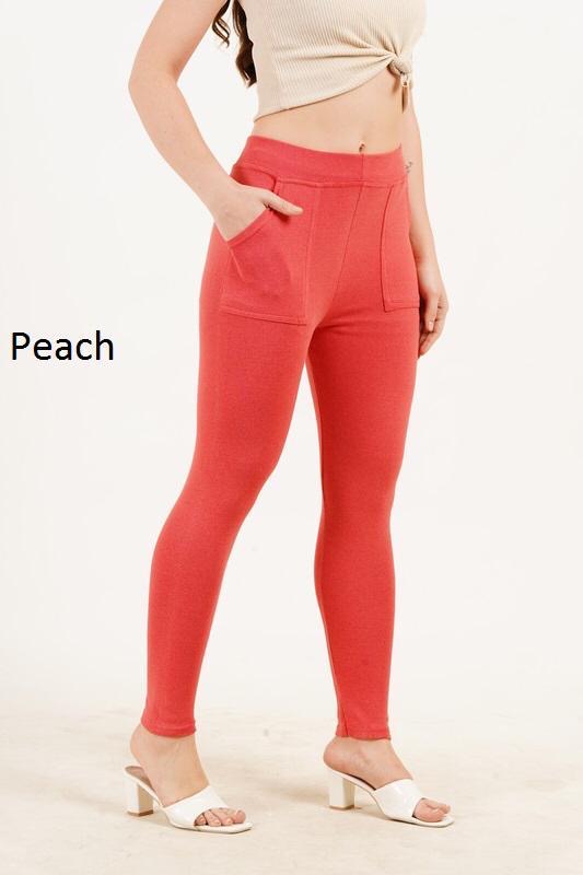 POCKET JEGGINGS -PEACH