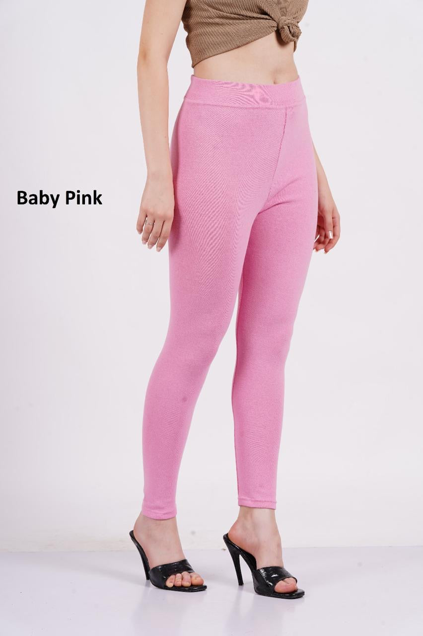 PLAIN JEGGINGS- BABY PINK