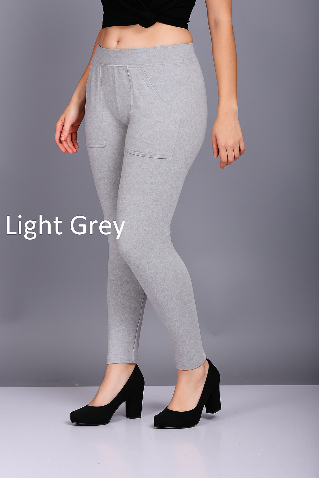 POCKET JEGGINGS -LIGHT GREY