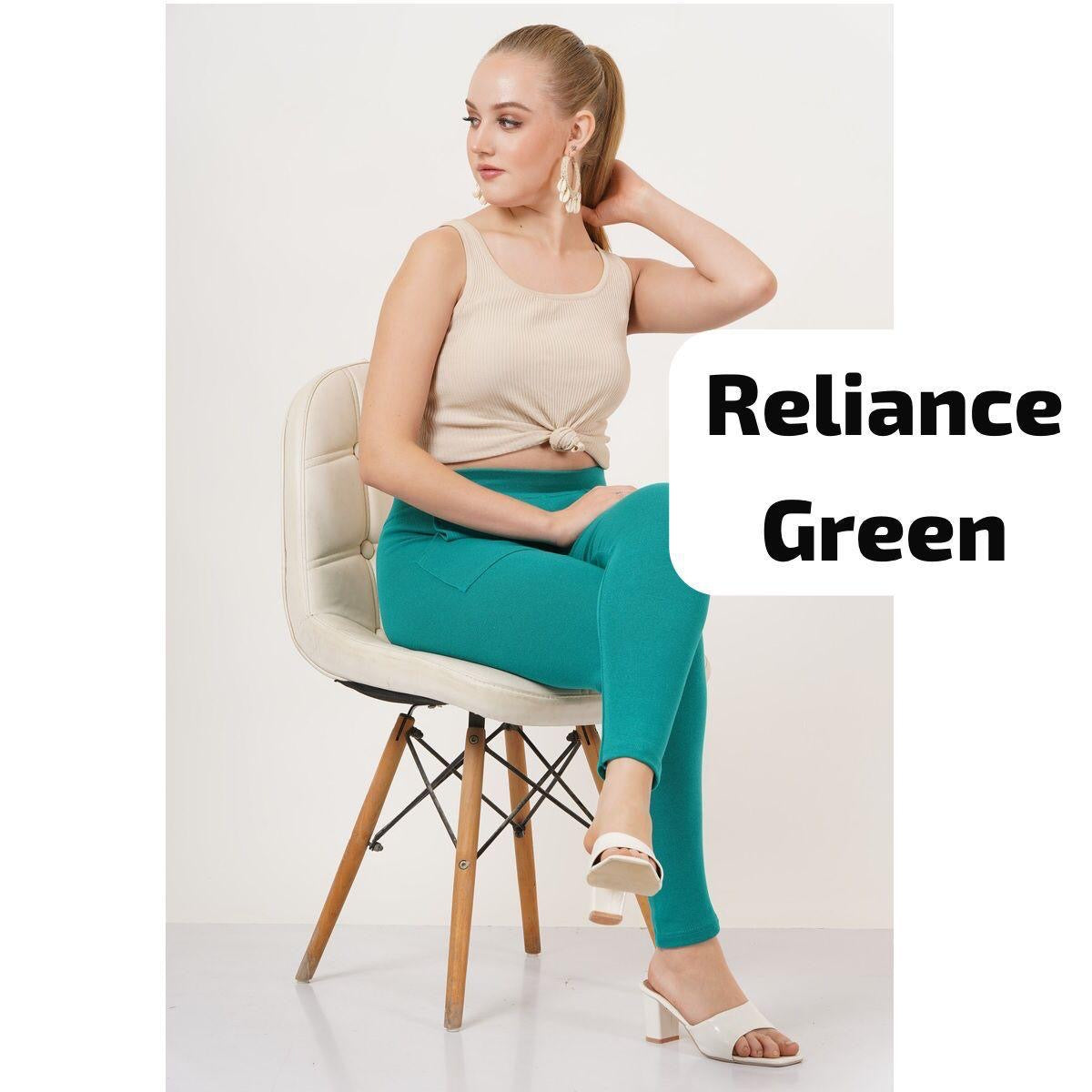 PLAIN JEGGINGS -RELIANCE GREEN