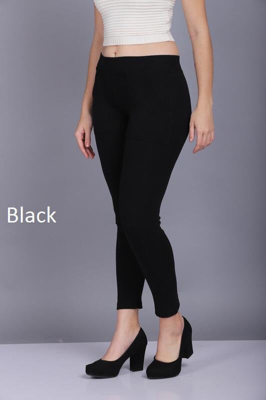 PLAIN JEGGINGS -BLACK