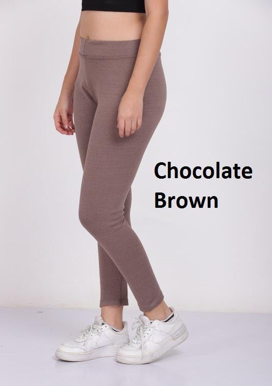 PLAIN JEGGINGS -CHOCOLATE BROWN