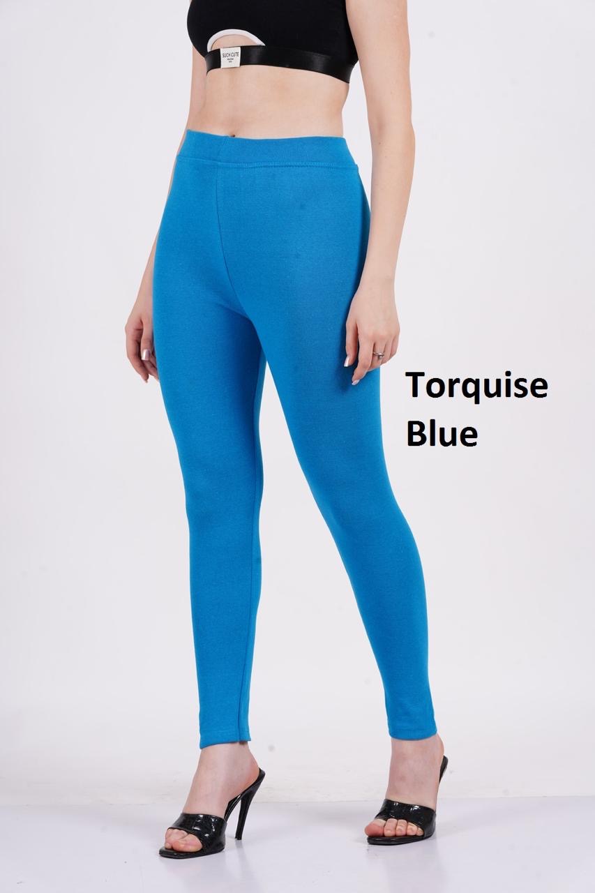 PLAIN JEGGINGS -TORQUISE BLUE