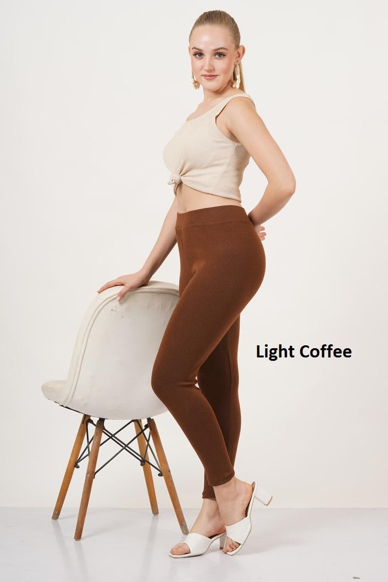 PLAIN JEGGINGS -LIGHT COFFEE