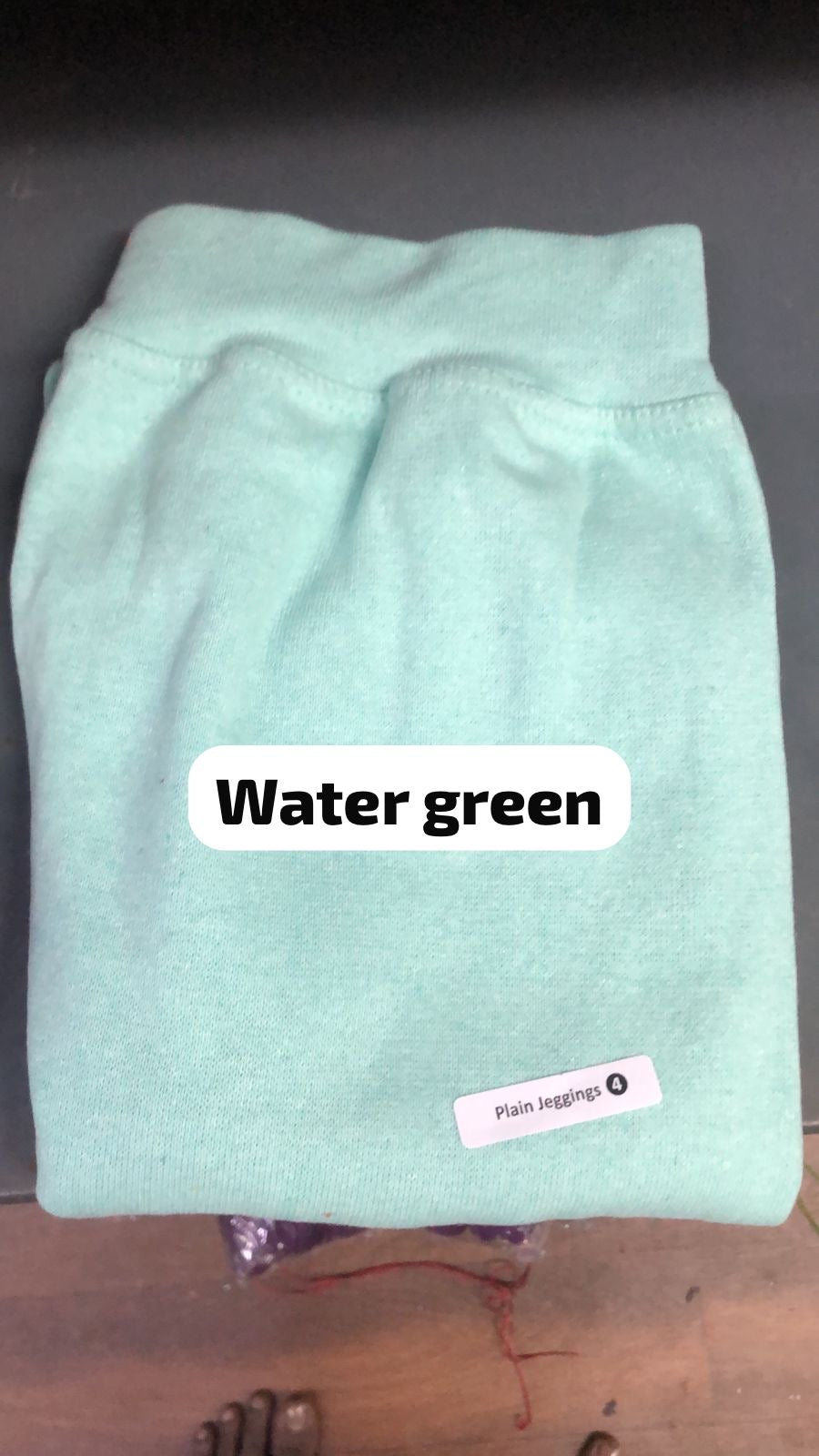 PLAIN JEGGINGS -WATER GREEN