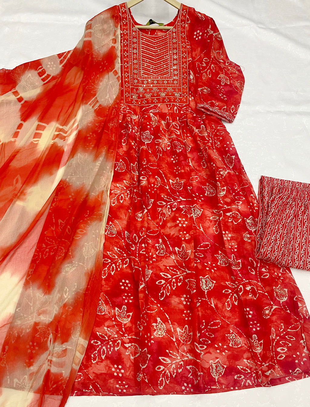 UMBRELLA KURTHI SET-RED
