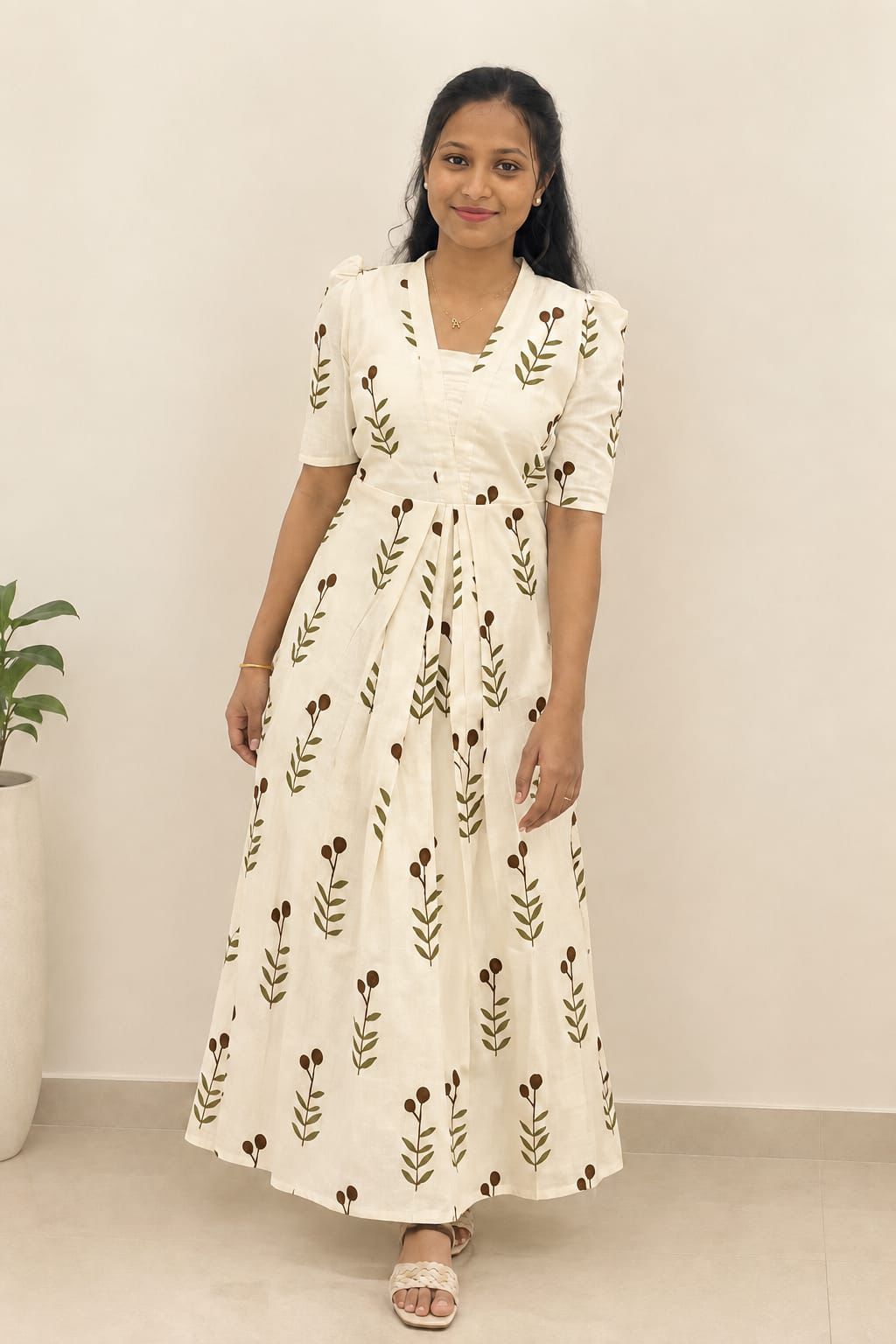 BROWN BLOSSOM MAXI