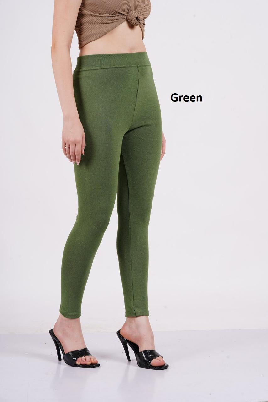 PLAIN JEGGINGS -GREEN