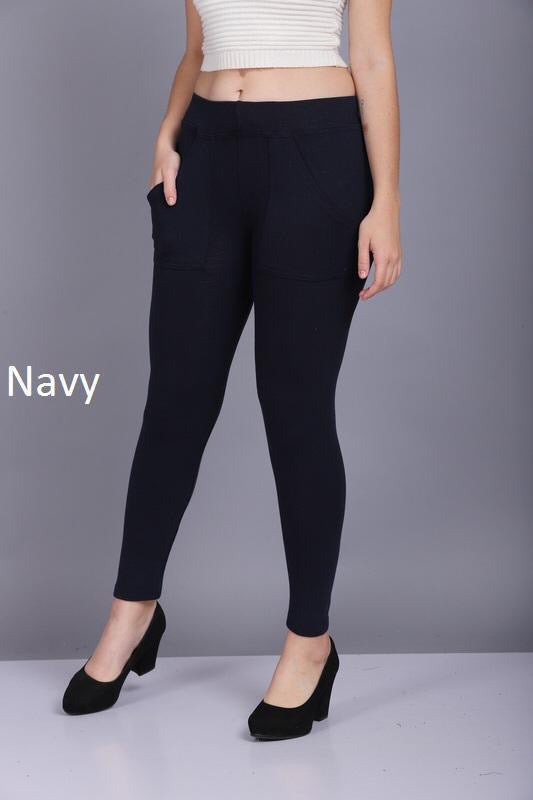 POCKET JEGGINGS -NAVY BLUE